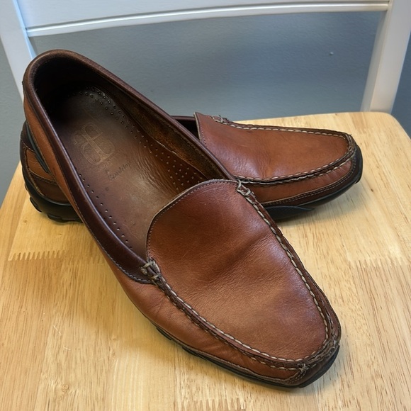 Allen Edmonds Boulder Venetian Driving 2-Tone Brown Loafer Shoes Men’s 9D